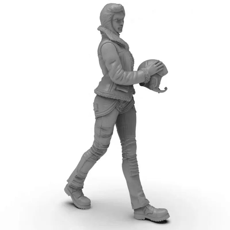 1/35 Modern Female Pilot Character, Resin Model Figure Kit, Unassembled and Unpainted