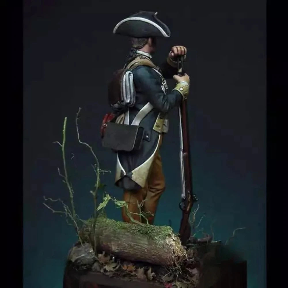 1/24 Napoleonic American Revolutionary Officer, Resin Model Figure Kit, Unassembled and Unpainted