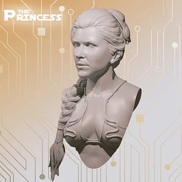 1/12 Princess Warrior, Resin Model Bust Kit, Fantasy Theme, Unassembled and Unpainted
