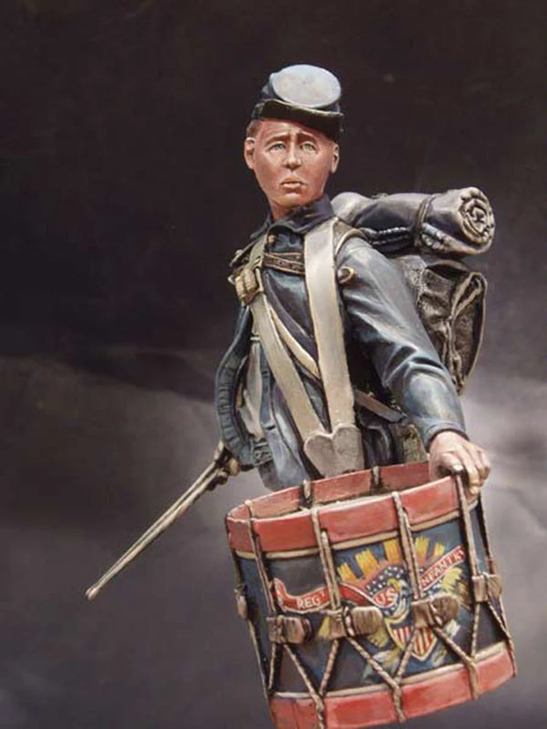 1/10 Ancient Roman Officer Drummer, Resin Model Bust Kit, Unassembled and Unpainted