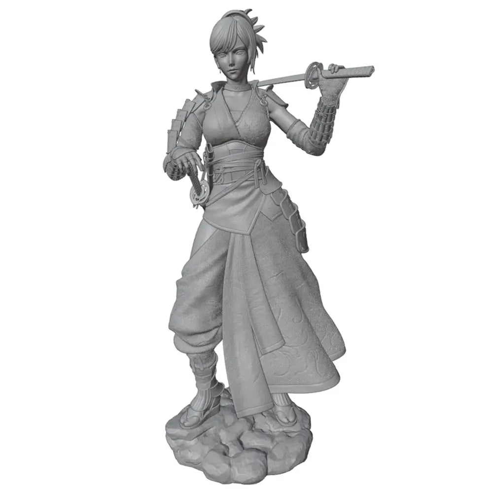1/24 Warrior with Rifle, Resin Model Figure Kit, Fantasy Theme, Unassembled and Unpainted