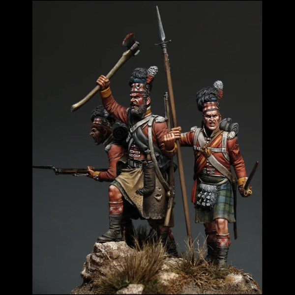 54mm Ancient Roman Legionaries Advancing with Spear, 3 Figures, Resin Model Figure Kit, Unassembled and Unpainted