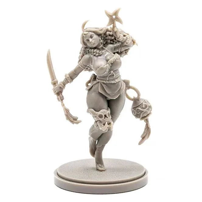 Undead Female Warriors with Ornate Demon Armor, 9 Figures, Resin Model Figure Kit, Fantasy Theme, Unassembled and Unpainted