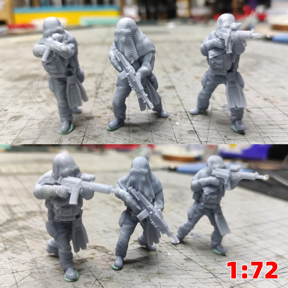 1/72 Modern US Special Forces, 12 Figures, Resin Model Figure Kit, Unassembled and Unpainted