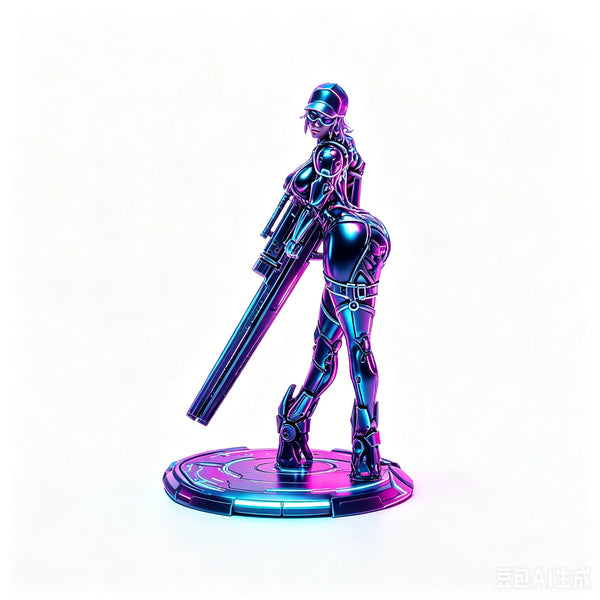 75mm Female Sci-Fi Warrior in Tactical Armor, Resin Model Figure Kit, Sci-Fi Theme, Unassembled and Unpainted