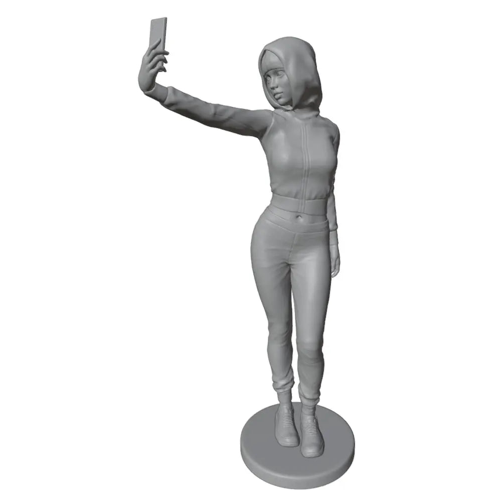 75mm Modern Girl, Resin Model Figure Kit, Unassembled and Unpainted