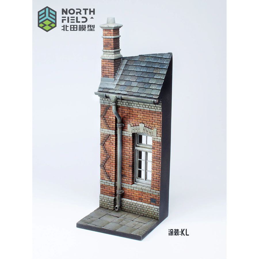 European Partial Station Building 1/35 Resin Model Kit - resin model view 3