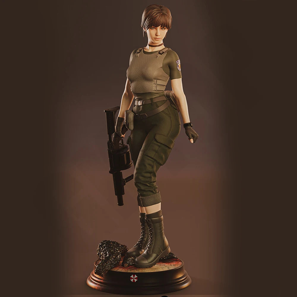 1/24 Modern Female Tactical Commando with Rifle, Resin Model Figure Kit, Unassembled and Unpainted