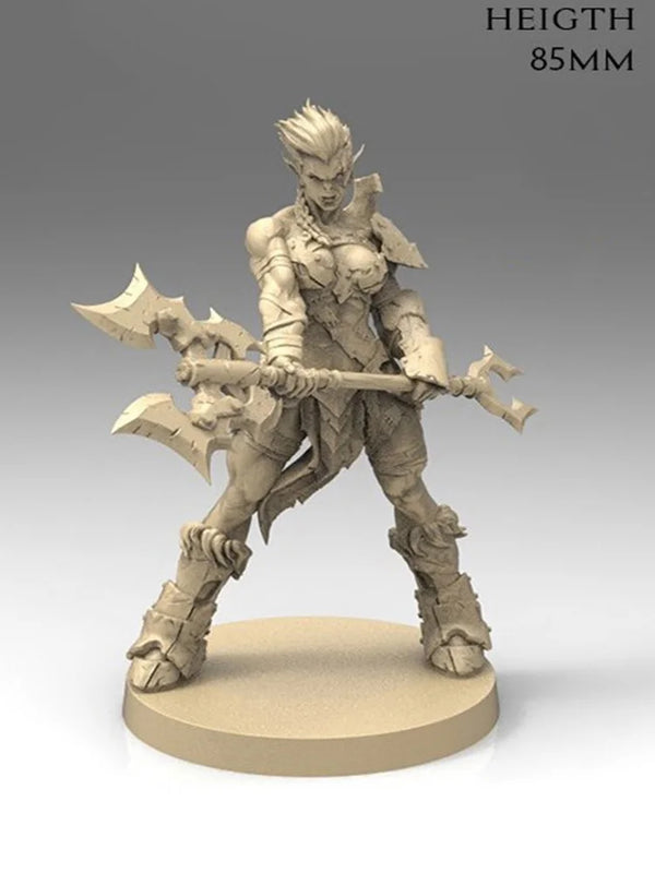 85mm Orc Female Warrior, Resin Model Figure Kit, Fantasy Theme, Unassembled and Unpainted