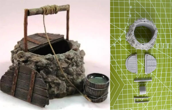 1/35 Water Well, Resin Model Terrain Kit, Historical Theme, Unpainted