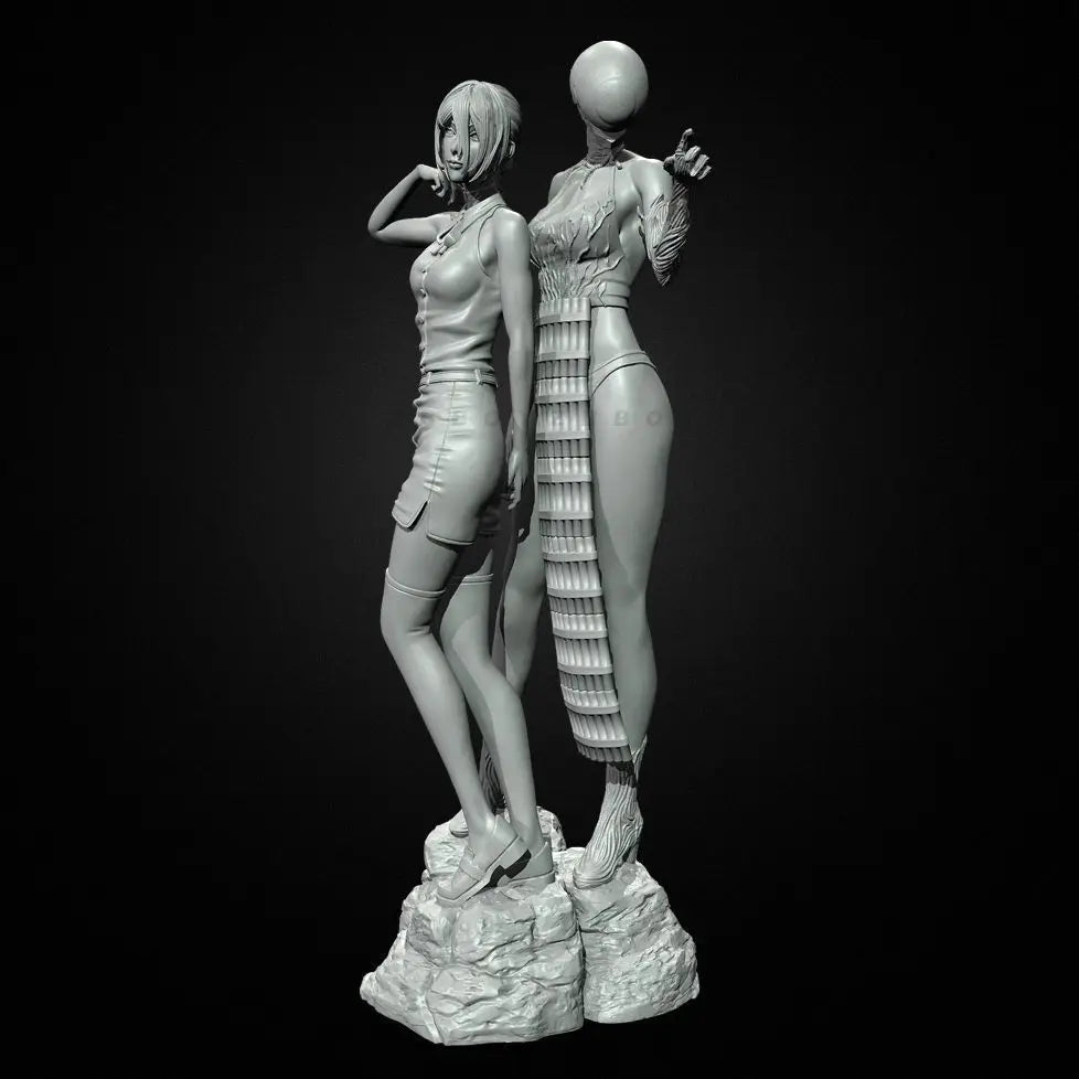 38mm Female Fantasy Warriors, 2 Figures, Resin Model Figure Kit, Fantasy Theme, Unassembled and Unpainted
