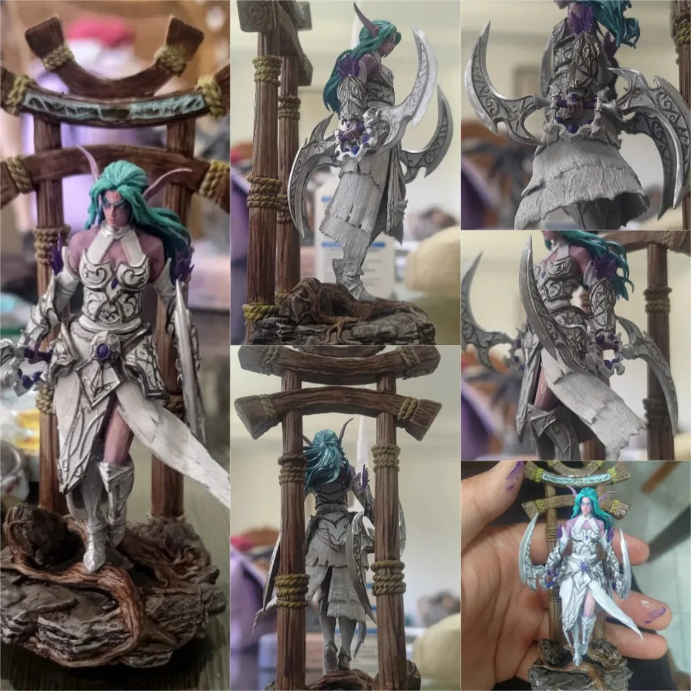 75mm Night Elf Female Hunter, Resin Model Figure Kit, Fantasy Theme, Unassembled and Unpainted