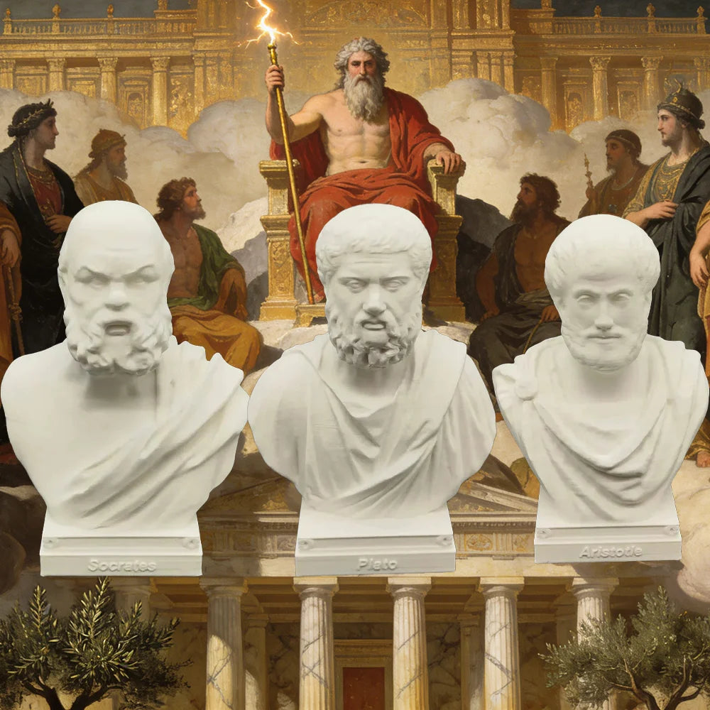 Ancient Greek Philosophers, 3 Figures, Resin Model Bust Kit, Unassembled and Unpainted