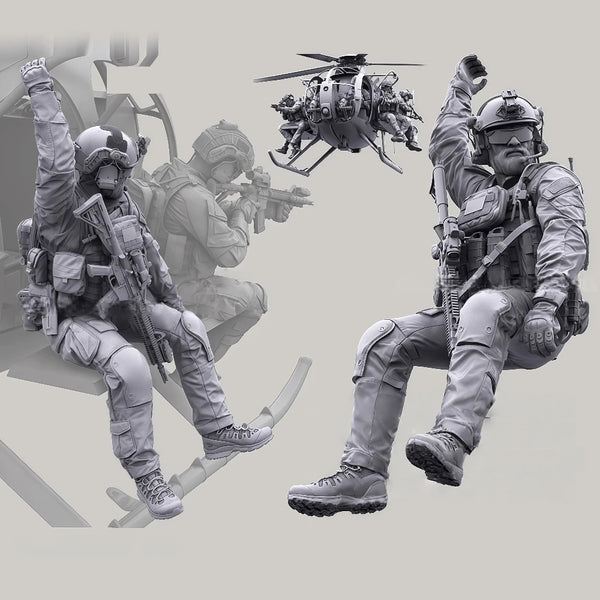 1/35 Modern US Navy SEAL, 2 Figures, Resin Model Figure Kit, Unassembled and Unpainted