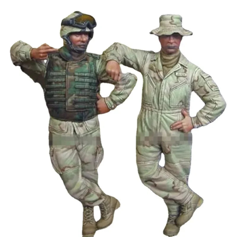 1/35 Modern Military Armored Force, 2 Figures, Resin Model Figure Kit, Unassembled and Unpainted