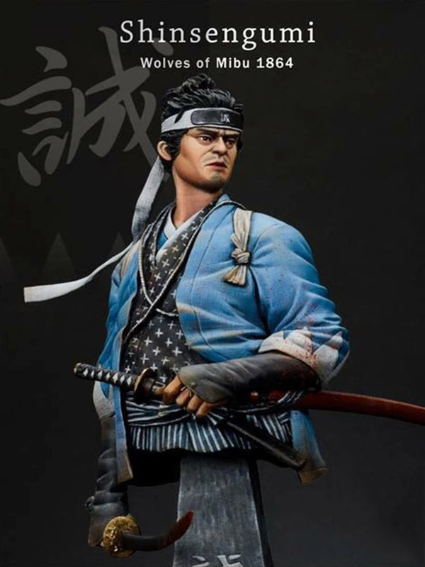 1/10 Modern Shinsengumi Samurai Warrior, Resin Model Figure Kit, Unassembled and Unpainted
