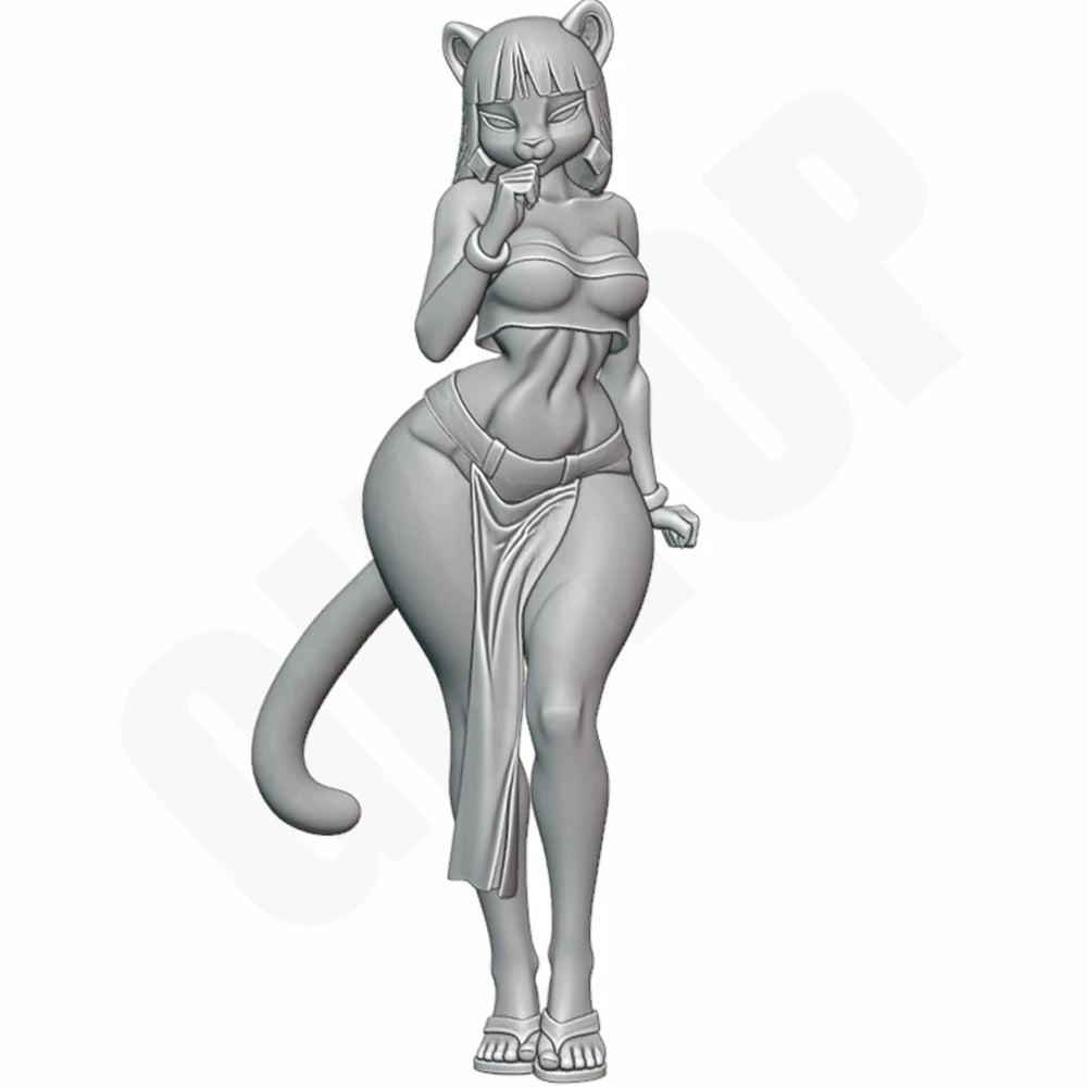 1/24 Cheetah Furry Character, Resin Model Figure Kit, Unassembled and Unpainted