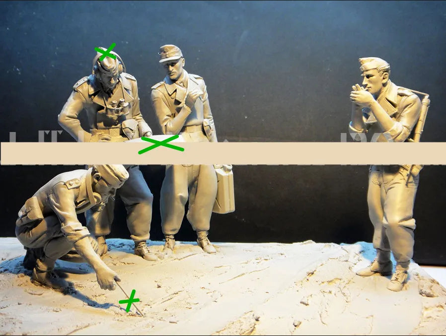 1/16 WWII Wehrmacht Soldiers, 9 Figures, Resin Model Figure Kit, Unassembled and Unpainted