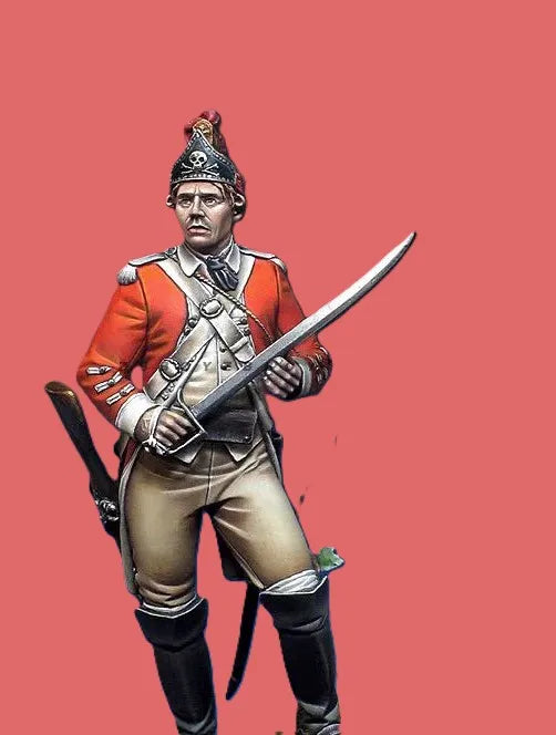 1/24 Napoleonic British Redcoat Soldier, Resin Model Figure Kit, Unassembled and Unpainted