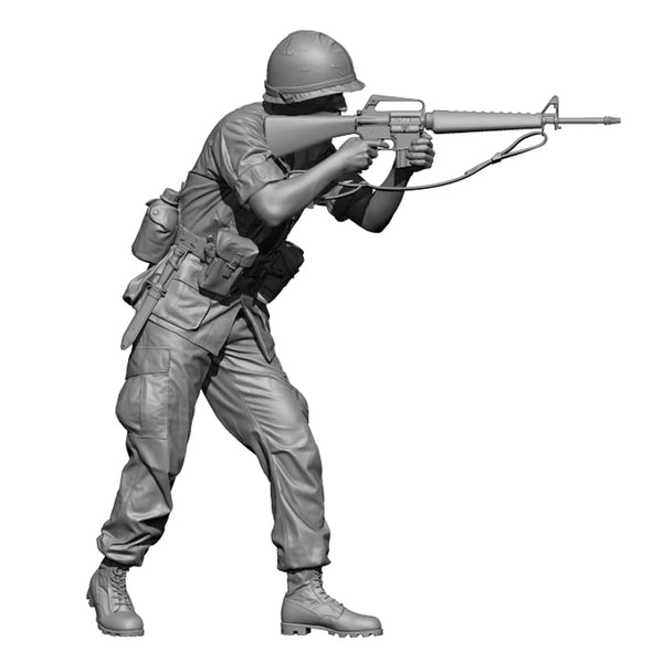 1/35 Vietnam War American Infantryman, Resin Model Figure Kit, Unassembled and Unpainted