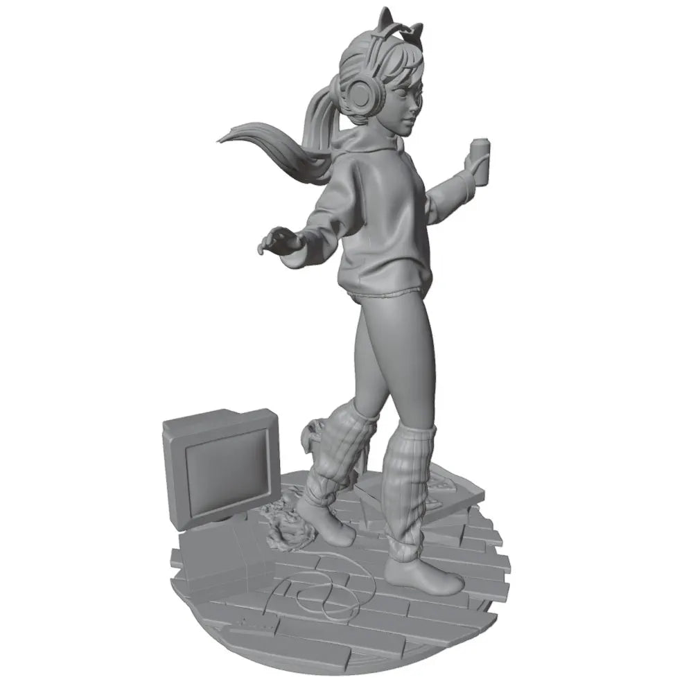 1/24 Catgirl Character, Resin Model Figure Kit, Anime Theme, Unassembled and Unpainted