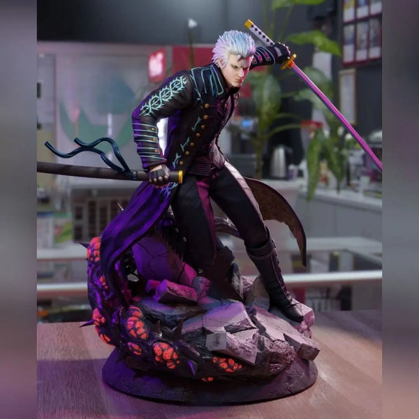 Vergil, Resin Model Figure Kit, Anime Theme, Unassembled and Unpainted