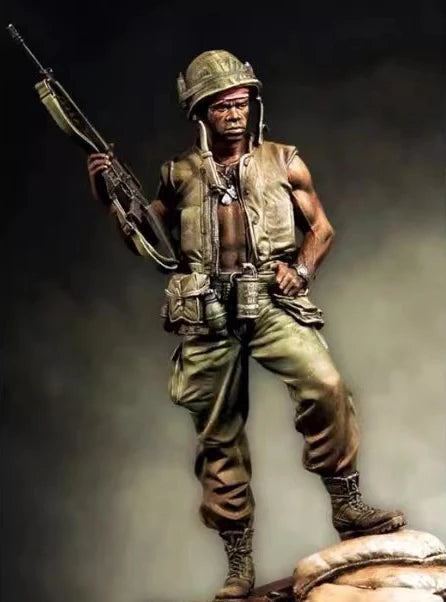 1/16 WWII American Rifleman with Bayonet, Resin Model Figure Kit, Unassembled and Unpainted