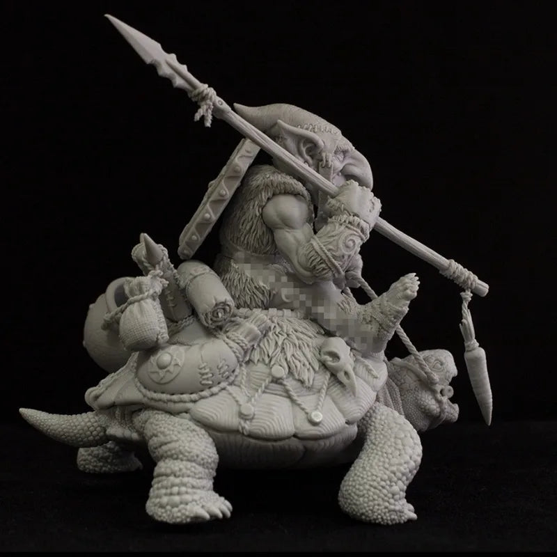 1/32 Goblin Warrior Mount, 2 Figures, Resin Model Diorama Kit, Fantasy Theme, Unassembled and Unpainted
