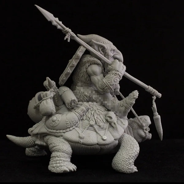 1/32 Goblin Warrior Mount, 2 Figures, Resin Model Diorama Kit, Fantasy Theme, Unassembled and Unpainted