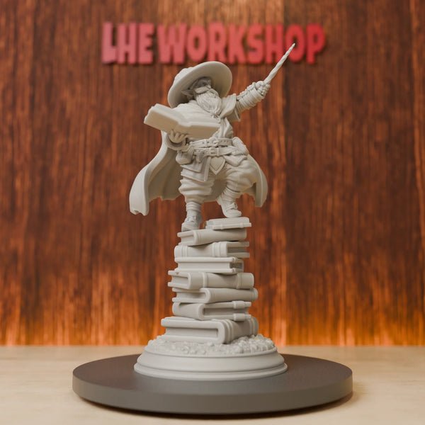 28mm Gnome Wizard, Resin Model Figure Kit, Fantasy Theme, Unassembled and Unpainted