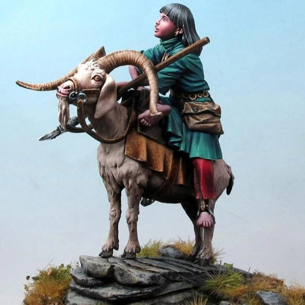 1/32 Female Fantasy Warrior, Resin Model Figure Kit, Fantasy Theme, Unassembled and Unpainted
