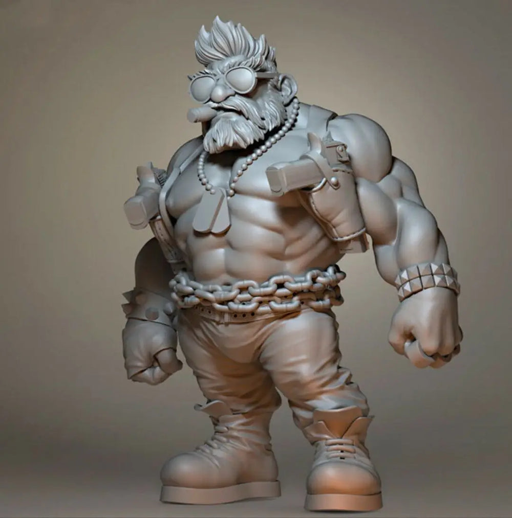 1/24 Dwarf Barbarian Warrior, Resin Model Figure Kit, Fantasy Theme, Unassembled and Unpainted