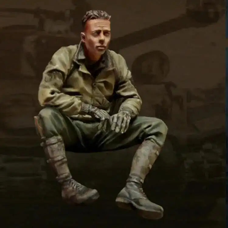 1/35 WWII US Infantry Squad Resting, 5 Figures, Resin Model Figure Kit, Unassembled and Unpainted