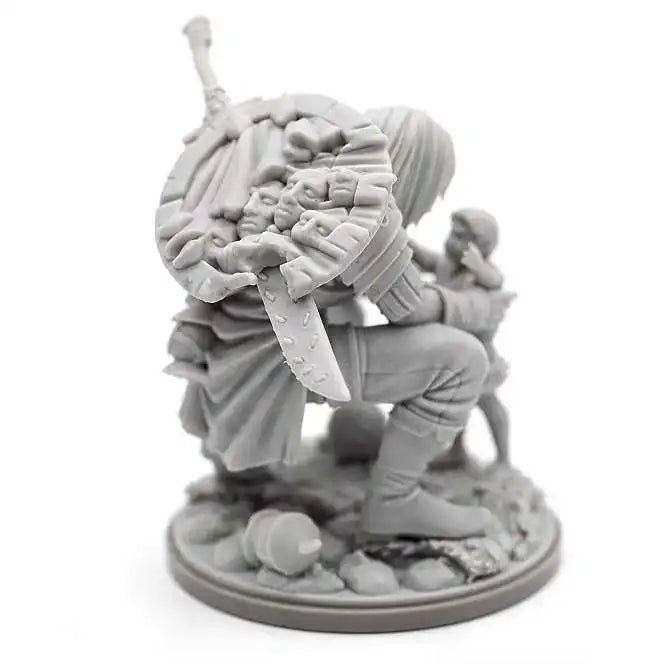 30mm Dead Kingdom Father & Son, 2 Figures, Resin Model Diorama Kit, Fantasy Theme, Unassembled and Unpainted