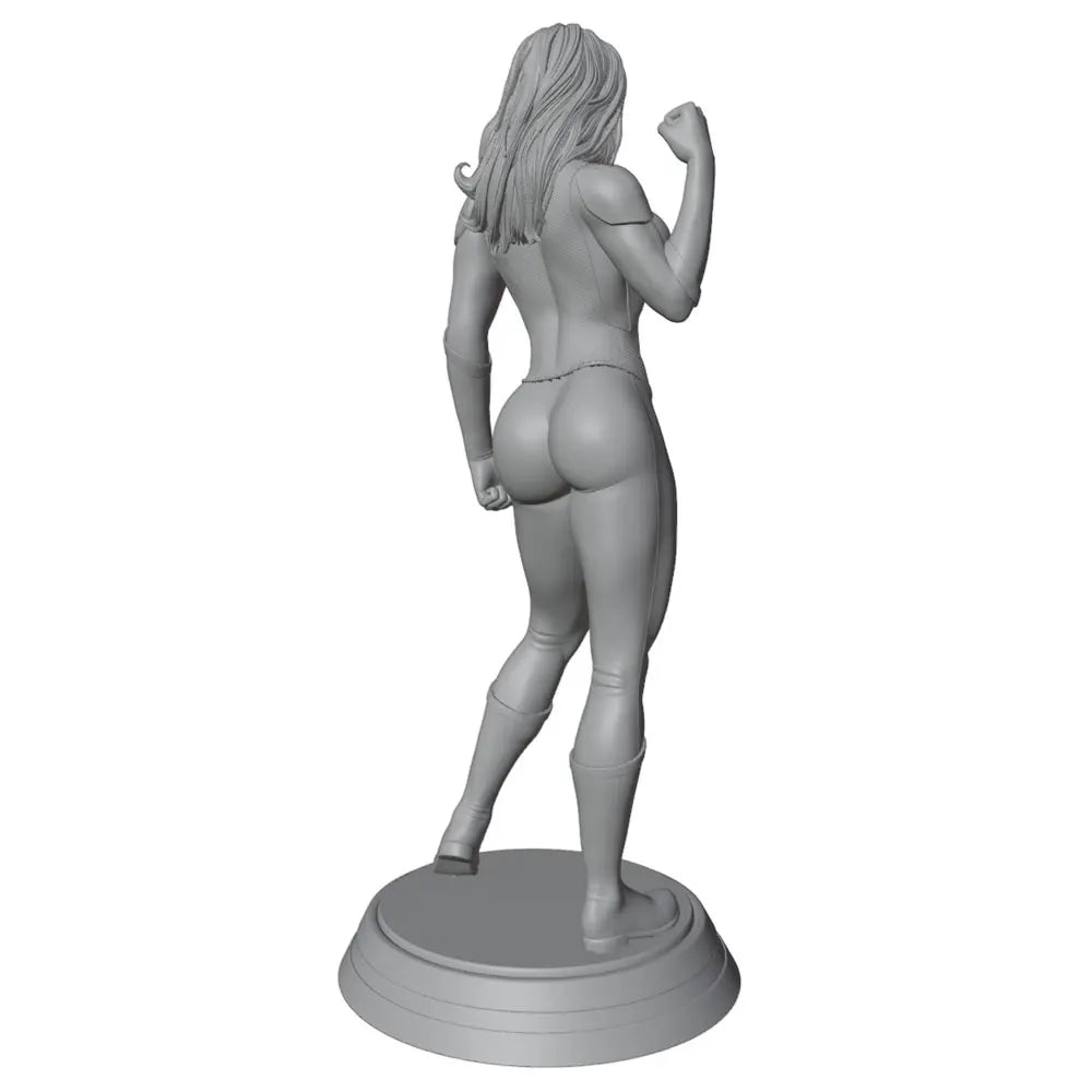 75mm Muscular Female Flexing Biceps in Power Stance, Resin Model Figure Kit, Unassembled and Unpainted