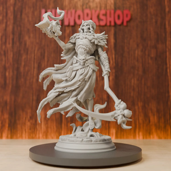 75mm Undead Lich, Resin Model Figure Kit, Fantasy Theme, Unassembled and Unpainted