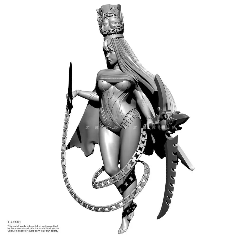 50mm Female Fantasy Warrior Sorceress, Resin Model Figure Kit, Fantasy Theme, Unassembled and Unpainted