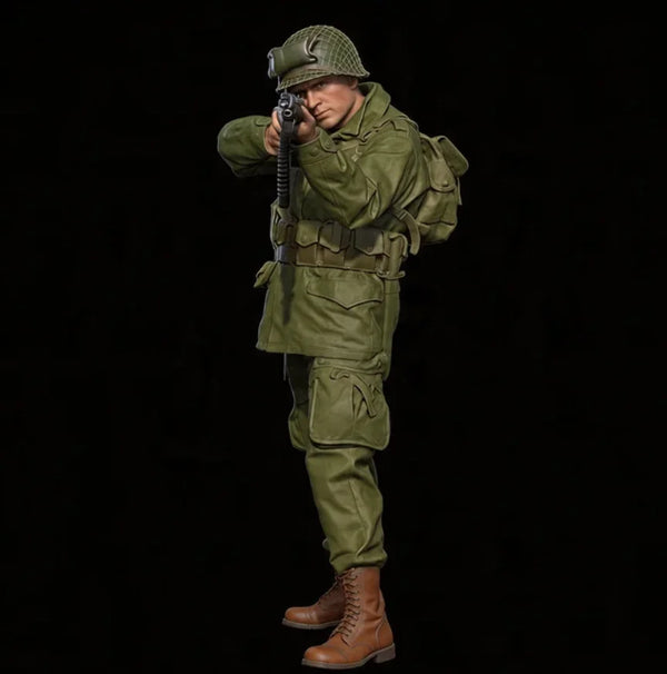 1/16 Modern German Rifleman Aiming Rifle, Resin Model Figure Kit, Unassembled and Unpainted