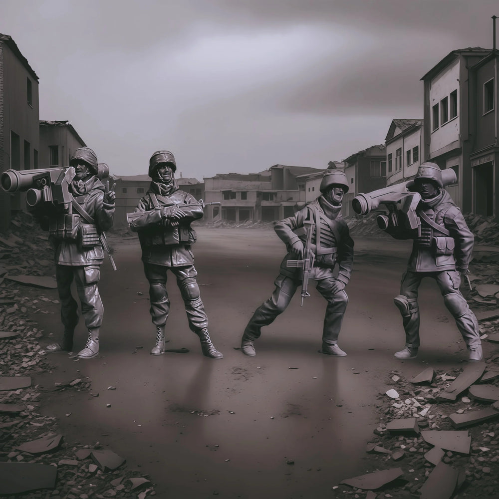 1/35 Modern Urban Combat Soldiers, 8 Figures, Resin Model Figure Kit, Unassembled and Unpainted