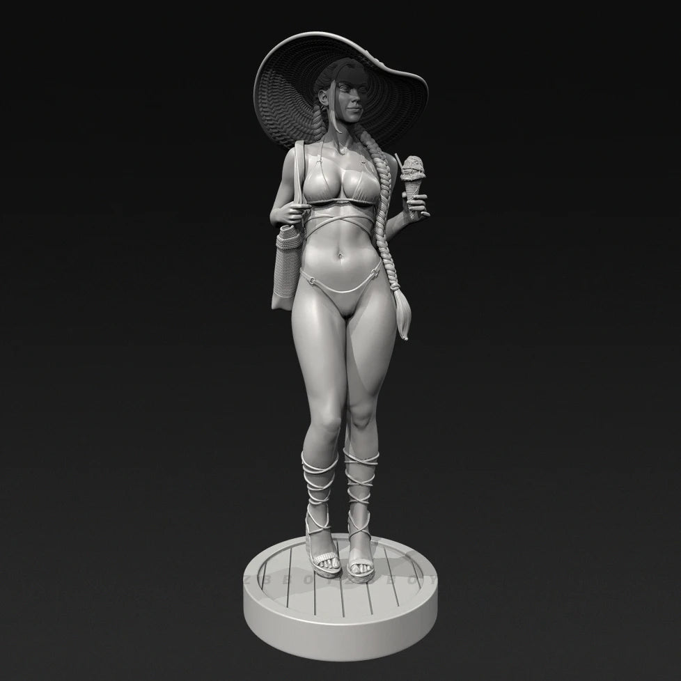 75mm Beach Beauty, Resin Model Figure Kit, Unassembled and Unpainted