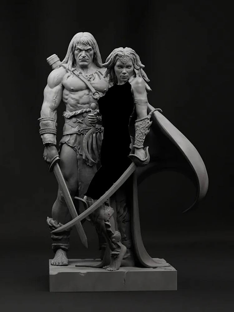75mm Medieval Fantasy Knight Officer, Resin Model Figure Kit, Unassembled and Unpainted