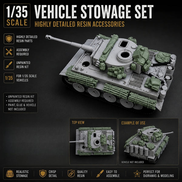 1/35 Modern Vehicle Stowage & Accessories, Resin Model Accessory Kit, Unpainted