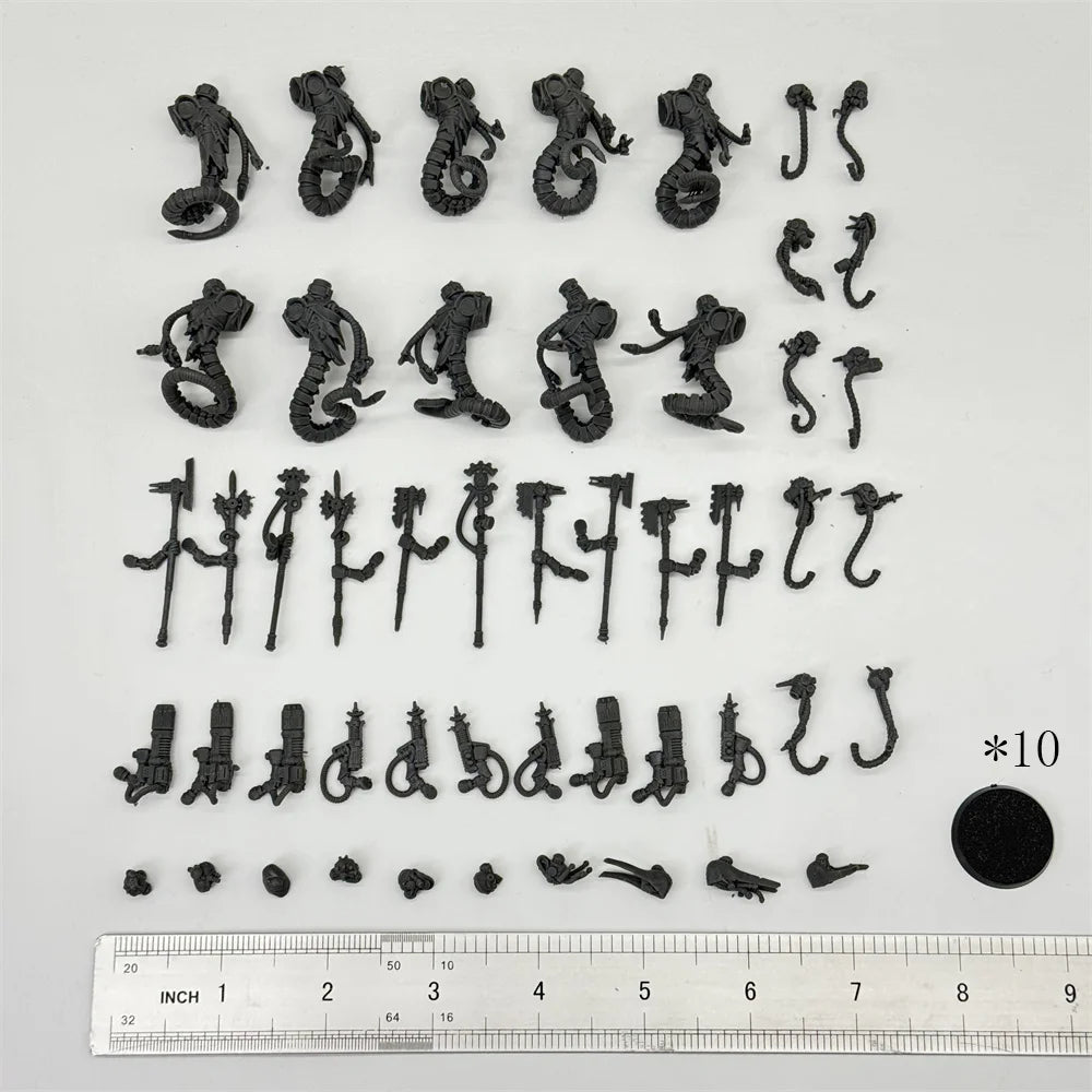 Scavenger Serpents, 10 Figures, Resin Model Figure Kit, Fantasy Theme, Unassembled and Unpainted