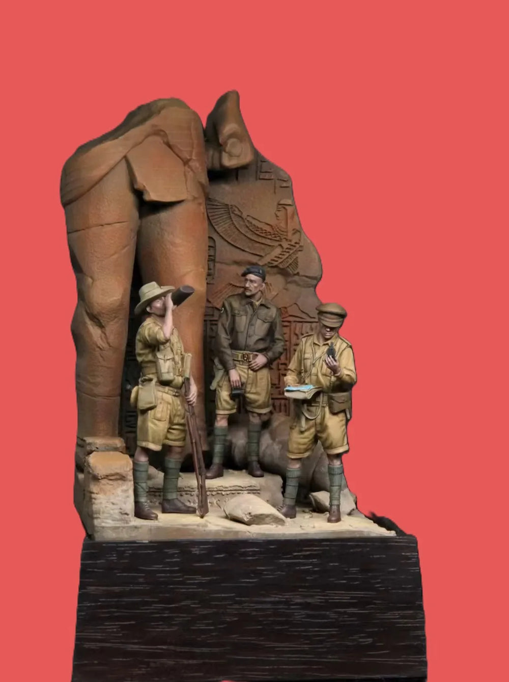 Mounted Historical Soldier, 3 Figures, Resin Model Figure Kit, Military Theme, Unassembled and Unpainted