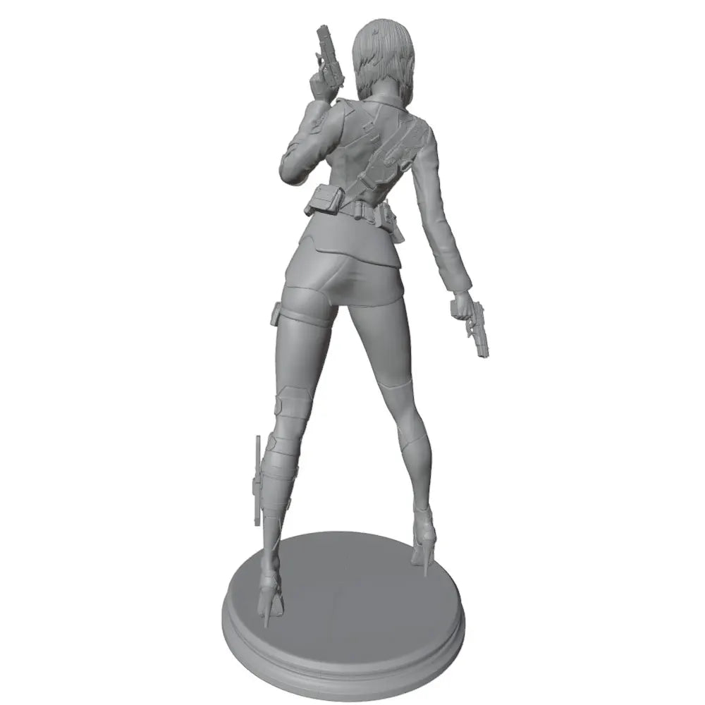 1/24 Female Tactical Operator with Pistols, Resin Model Figure Kit, Anime Theme, Unassembled and Unpainted