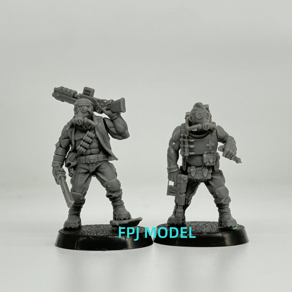 Dark Fantasy Guard Hunters, 25 Figures, Resin Model Figure Kit, Fantasy Theme, Unassembled and Unpainted