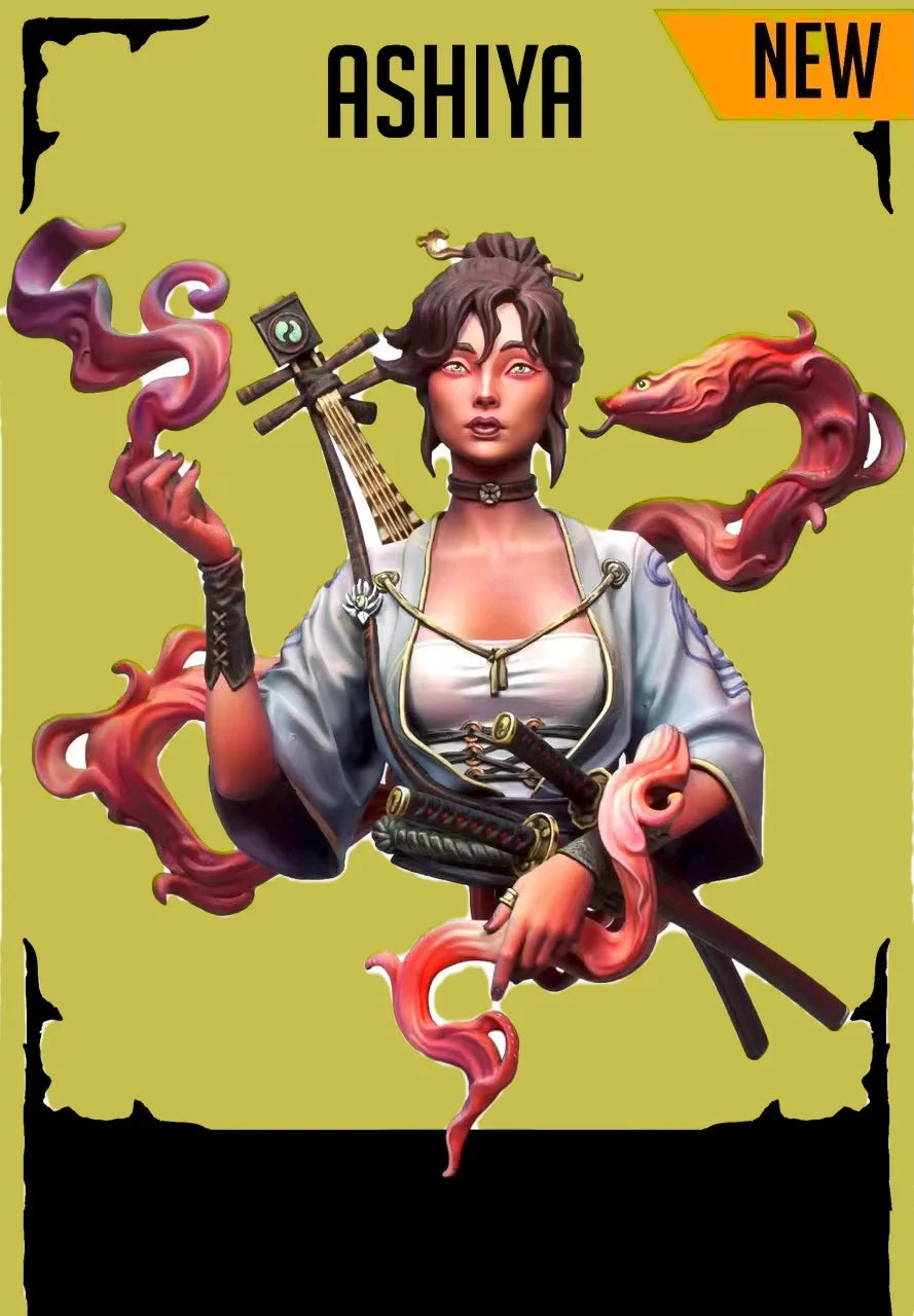 97mm Female Fantasy Warrior, Resin Model Bust Kit, Fantasy Theme, Unassembled and Unpainted