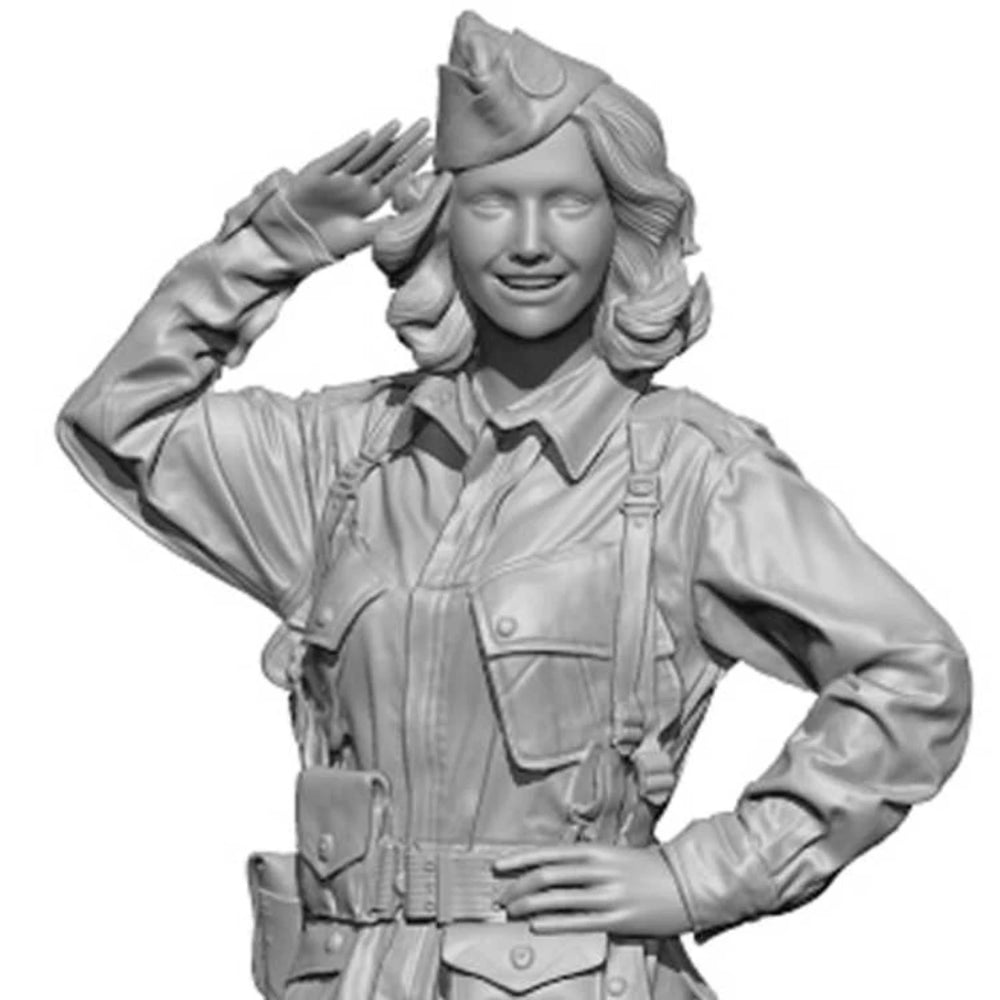 WWII American Female Soldier — 1/35 Resin Figure