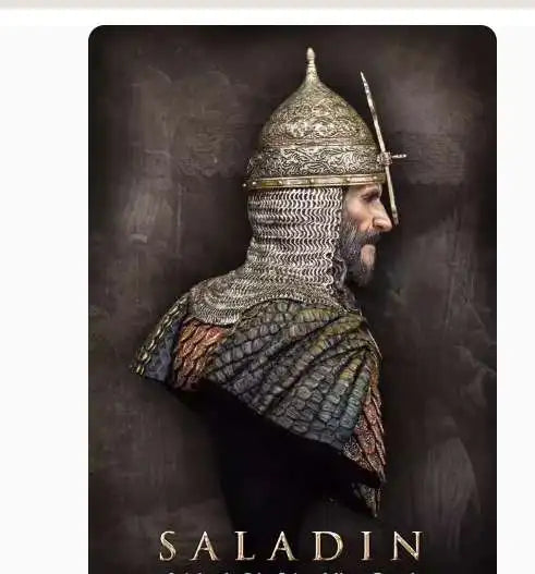 1/10 Medieval Bearded Viking Warrior in Armor, Resin Model Bust Kit, Unassembled and Unpainted