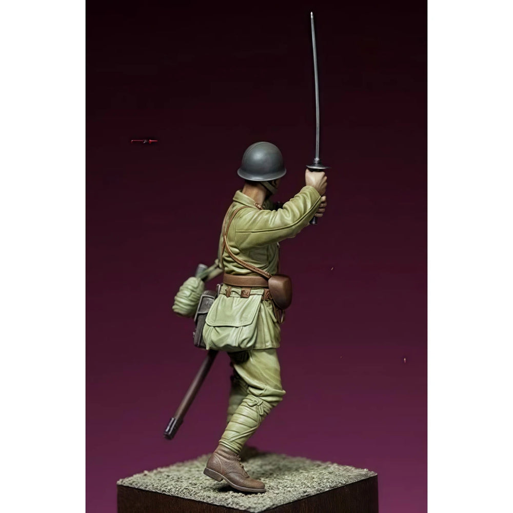 75mm WWII Japanese Army Sergeant, Resin Model Figure Kit, Unassembled and Unpainted